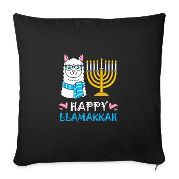 Hanukkah - Sofa pillowcase 17,3'' x 17,3'' (45 x 45 cm) - black - Front
