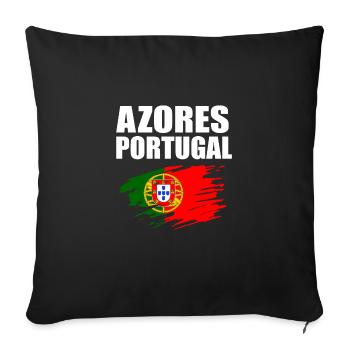 Portugal - Housse de coussin décorative 45 x 45 cm - noir - Devant