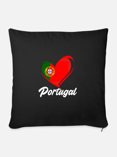 Portugal - Sofakissenbezug 45 x 45 cm - Schwarz