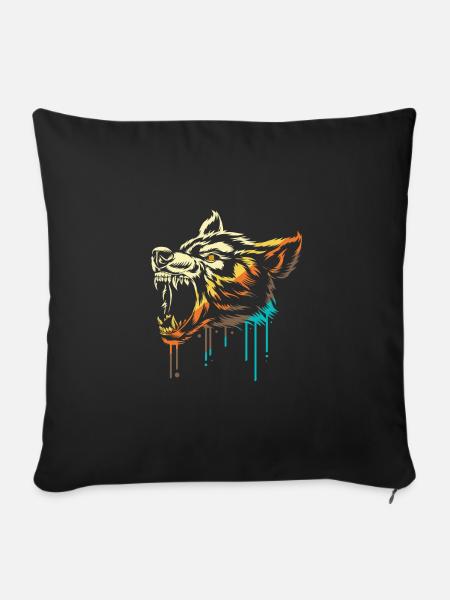 Werwolf - Sofakissenbezug 45 x 45 cm - Schwarz