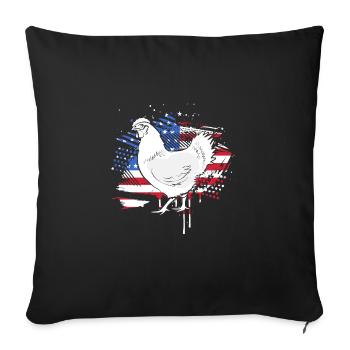 Farmer Farmer Farmer's Wife Farm - Sofa pillowcase 17,3'' x 17,3'' (45 x 45 cm) - black - Front