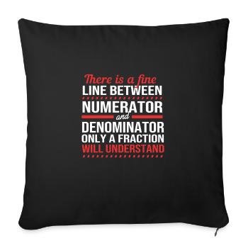 Mathematics - Sofa pillowcase 17,3'' x 17,3'' (45 x 45 cm) - black - Front