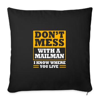 Facteur - Housse de coussin décorative 45 x 45 cm - noir - Devant