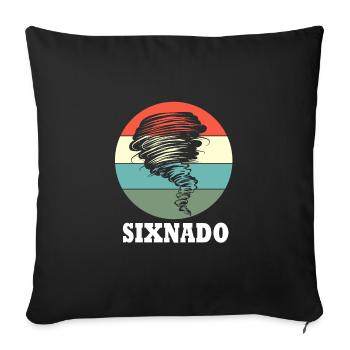Tornado Birthday Fête d’anniversaire des enfants - Housse de coussin décorative 45 x 45 cm - noir - Devant