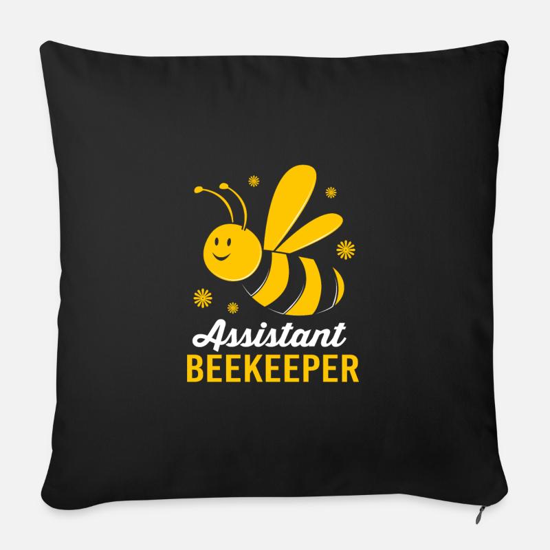Apiculteur - Housse de coussin décorative 45 x 45 cm - noir