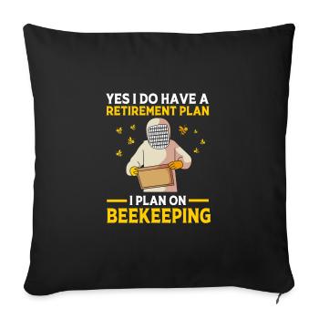 Beekeeper - Sofa pillowcase 17,3'' x 17,3'' (45 x 45 cm) - black - Front