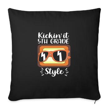 5th Grade - Sofa pillowcase 17,3'' x 17,3'' (45 x 45 cm) - black - Front