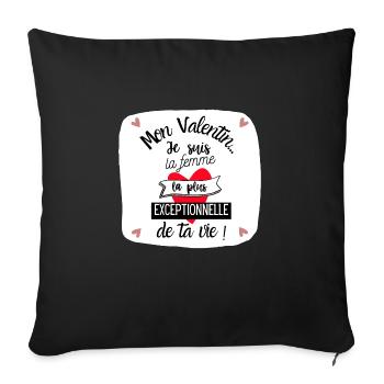 Valentine Exceptionnelle !!! - Housse de coussin décorative 45 x 45 cm - noir - Devant