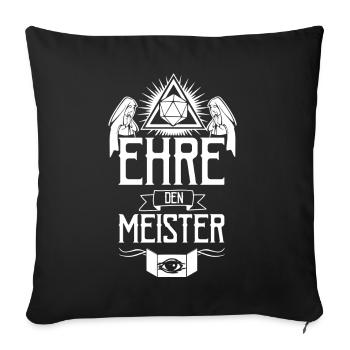 Pen and paper Ehre den Meister - Sofakissenbezug 45 x 45 cm - Schwarz - Vorne