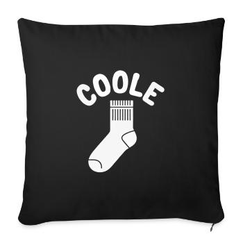 Chaussette cool - design motivant amusant - Housse de coussin décorative 45 x 45 cm - noir - Devant
