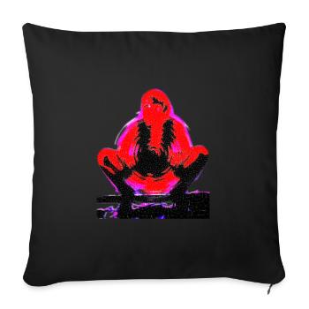 Rave Woman - Sofa pillowcase 17,3'' x 17,3'' (45 x 45 cm) - black - Front