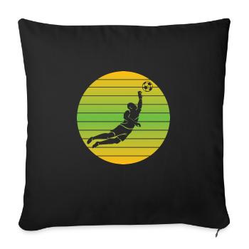 Goalkeeper Vintage Football Goalkeeper Retro Goalkeeper - Sofa pillowcase 17,3'' x 17,3'' (45 x 45 cm) - black - Front