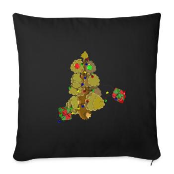 PAST TREE SOUL - Sofa pillowcase 17,3'' x 17,3'' (45 x 45 cm) - black - Front
