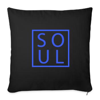 Soul Couple De Chemise Maté Idée cadeau - Housse de coussin décorative 45 x 45 cm - noir - Devant