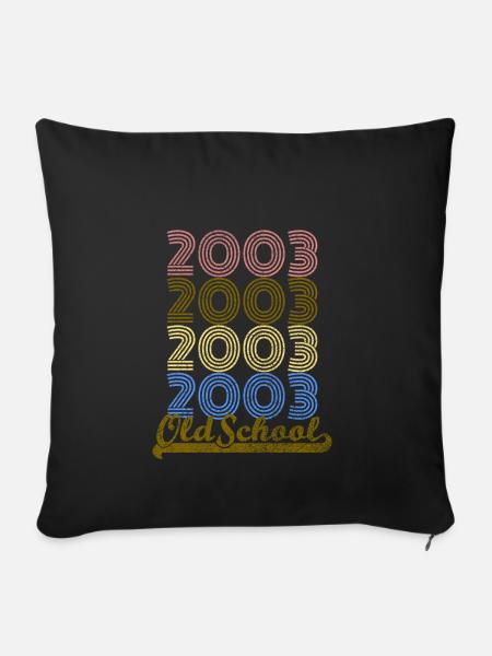 Old School 2003 - Sofakissenbezug 45 x 45 cm - Schwarz