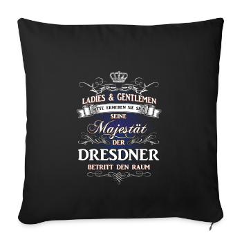 Männer-T-Shirt für Dresdner - Sofakissenbezug 45 x 45 cm - Schwarz - Vorne