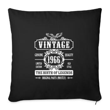 Vintage 1966 The Birth Of Legends - Sofa pillowcase 17,3'' x 17,3'' (45 x 45 cm) - black - Front