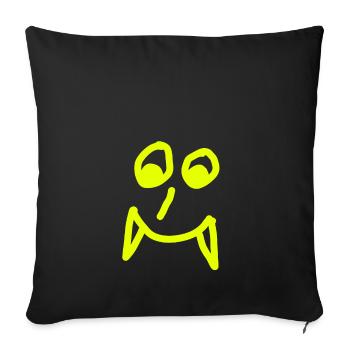 Vampire's face - Sofa pillowcase 17,3'' x 17,3'' (45 x 45 cm) - black - Front