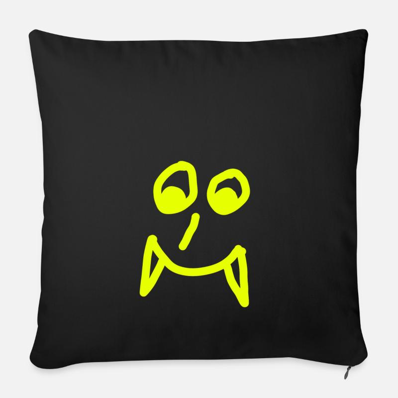 Le visage de Vampire - Housse de coussin décorative 45 x 45 cm - noir