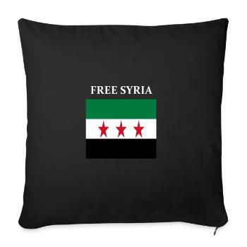 Syrie libre - Housse de coussin décorative 45 x 45 cm - noir - Devant