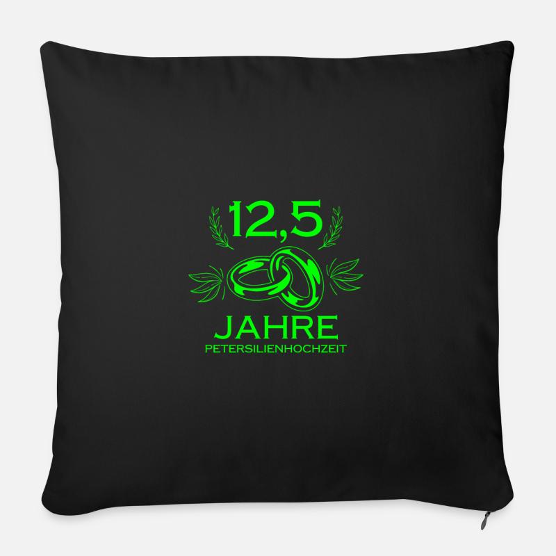 Petersilien Hochzeit Hochzeitstag Ehe Geschenk - Sofakissenbezug 45 x 45 cm - Schwarz