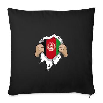 Afghanistan Motorcycle Helmet Motorcyclist - Sofa pillowcase 17,3'' x 17,3'' (45 x 45 cm) - black - Front