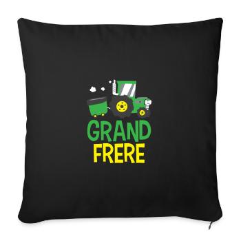 Farmer Tractor Construction Trucks Big Bro Grand - Sofa pillowcase 17,3'' x 17,3'' (45 x 45 cm) - black - Front