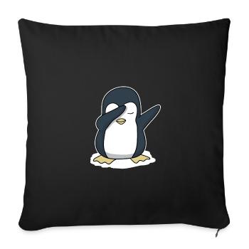 Cute Dabbing Penguin Antarctic Animal Snow - Sofa pillowcase 17,3'' x 17,3'' (45 x 45 cm) - black - Front