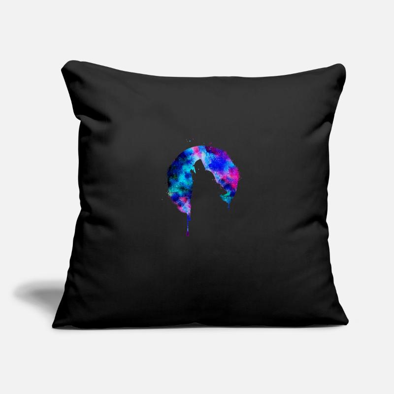 Howling Wolf - Full Moon - Gift Moon Galaxy Sofa pillowcase 17,3'' x 17,3'' (45 x 45 cm)
