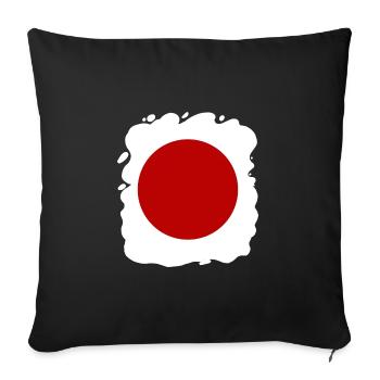Japan Flag Used Look Nihon Japanese Flag - Sofa pillowcase 17,3'' x 17,3'' (45 x 45 cm) - black - Front