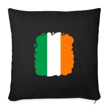 Drapeau de l’Irlande Drapeau irlandais vintage Dublin - Housse de coussin décorative 45 x 45 cm - noir - Devant