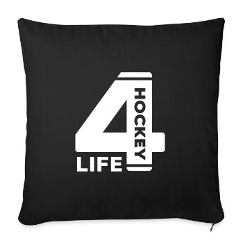 Hockey Hockey-life Hockeyfan Hockey Club - Housse de coussin décorative 45 x 45 cm - noir - Devant