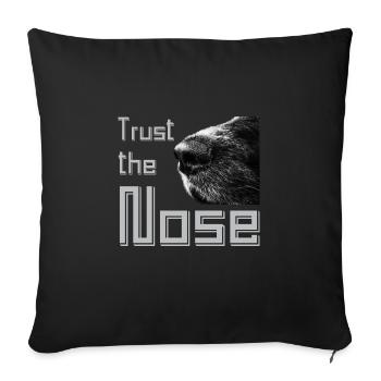 Nose Work Dog Sniffer Dog Service Dogs Gift - Sofa pillowcase 17,3'' x 17,3'' (45 x 45 cm) - black - Front