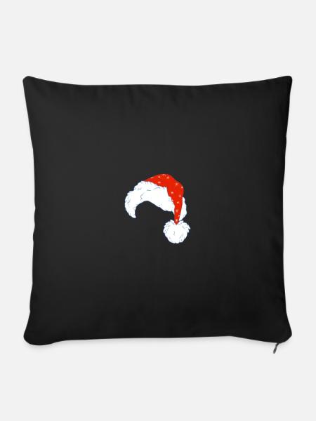 weihnachtsmütze - Sofakissenbezug 45 x 45 cm - Schwarz