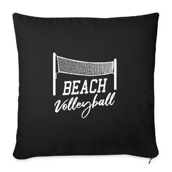Beach volleyball - Sofa pillowcase 17,3'' x 17,3'' (45 x 45 cm) - black - Front