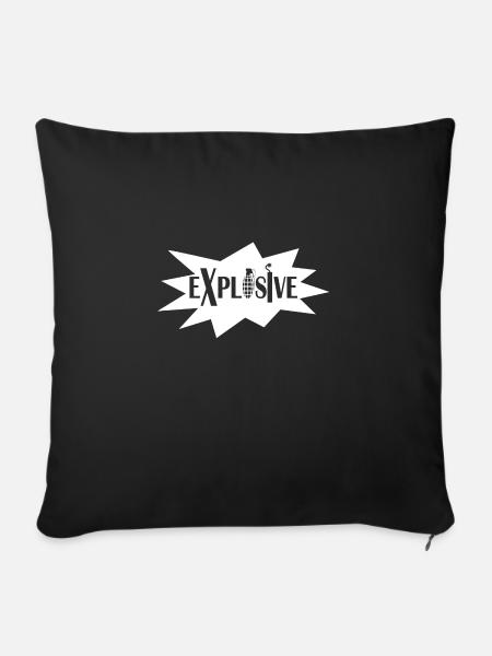 Explosive Design weiss - Sofakissenbezug 45 x 45 cm - Schwarz