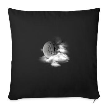 new beginning - Sofa pillowcase 17,3'' x 17,3'' (45 x 45 cm) - black - Front