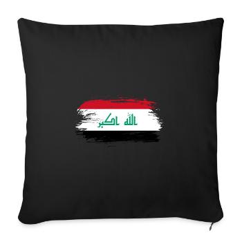 Iraq flag - Sofa pillowcase 17,3'' x 17,3'' (45 x 45 cm) - black - Front