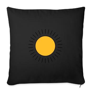 Soleil - Housse de coussin décorative 45 x 45 cm - noir - Devant