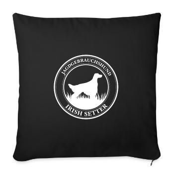 Irish Setter Jagdgebrauchshund Jagdhunde Wilsigns - Sofakissenbezug 45 x 45 cm - Schwarz - Vorne