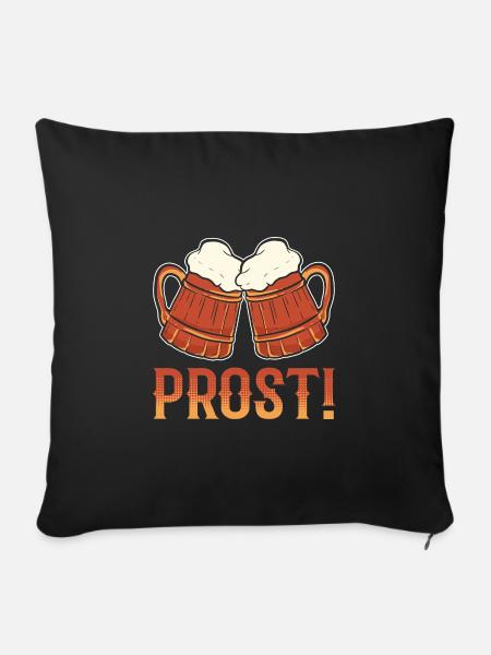 Brezel Prost - Sofakissenbezug 45 x 45 cm - Schwarz
