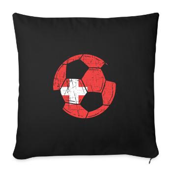 Switzerland Swiss Swiss German - Sofa pillowcase 17,3'' x 17,3'' (45 x 45 cm) - black - Front