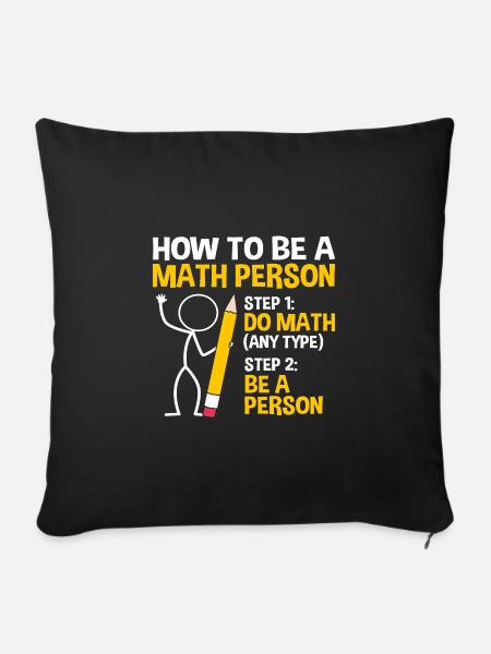 Mathematik - Sofakissenbezug 45 x 45 cm - Schwarz