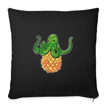 Ananas - Sofakissenbezug 45 x 45 cm - Schwarz - Vorne