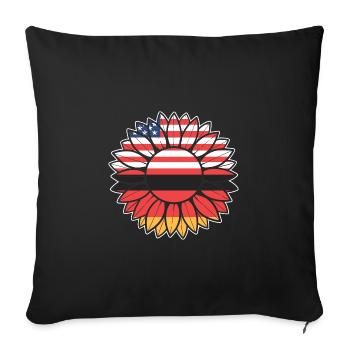 American German - Sofa pillowcase 17,3'' x 17,3'' (45 x 45 cm) - black - Front