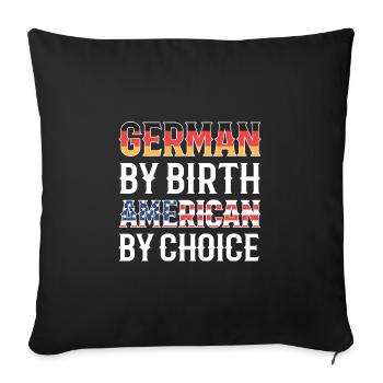 Américain Allemand - Housse de coussin décorative 45 x 45 cm - noir - Devant