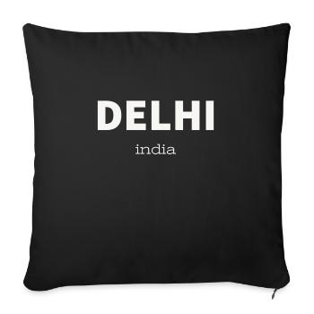 Delhi - Sofa pillowcase 17,3'' x 17,3'' (45 x 45 cm) - black - Front