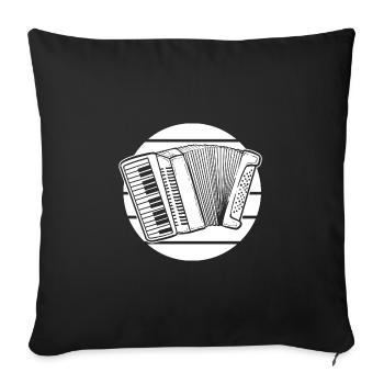 Accordion - Sofa pillowcase 17,3'' x 17,3'' (45 x 45 cm) - black - Front