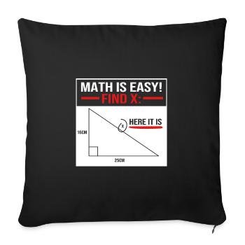 Mathematics - Sofa pillowcase 17,3'' x 17,3'' (45 x 45 cm) - black - Front