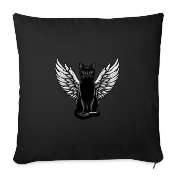Black Cat dans le rôle de Dark Angel - Housse de coussin décorative 45 x 45 cm - noir - Devant